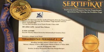 Selamat! Jurnal “De Lega Lata” Fakultas Hukum UMSU Raih Peringkat 3 Akreditasi SINTA