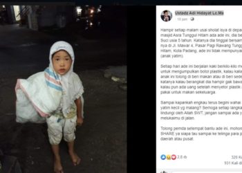 Anak Yatim Pemulung ini Tiap Hari Kumpulkan Botol Plastik untuk Makan Sekeluarga