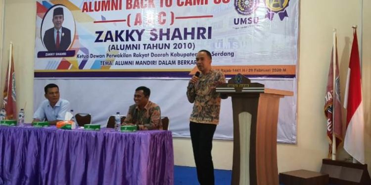 Alumni Back to Campus, Fakultas Hukum UMSU Hadirkan Zakky Shahri Ketua DPRD Deli Serdang
