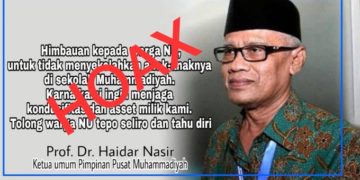 Haedar Nashir Pastikan Foto di Medsos yang Coba Benturkan Muhammadiyah-NU adalah Hoax