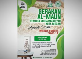 Bantu Sesama Hadapi Pandemi Covid-19, Pemuda Muhammadiyah Medan Galakkan Program Gerakan Al-Ma’un