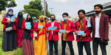 Cegah Penularan Virus Corona, PK IMM Se-Unimed Berbagi Masker Gratis kepada Masyarakat