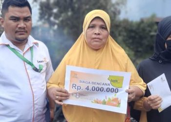 LazisMu Kota Langsa Santuni Korban Kebakaran