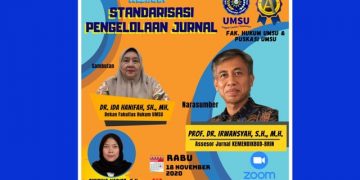 Fakultas Hukum dan PUSKASI UMSU Gelar Webinar Standarisasi Pengelolaan Jurnal