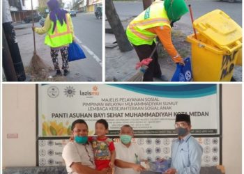 Milad Ke-49, FISIP UMSU Berbagi ke Panti Asuhan dan Penyapu Jalan