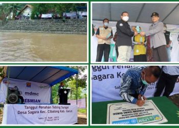 Muhammadiyah Garut Resmikan Tanggul Penahan Tebing Sungai