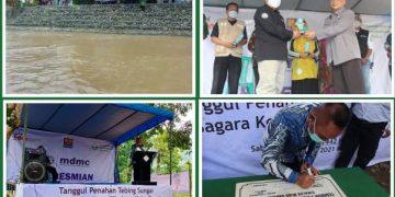 Muhammadiyah Garut Resmikan Tanggul Penahan Tebing Sungai