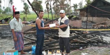 Lazismu Aceh Tenggara Bantu Korban Kebakaran