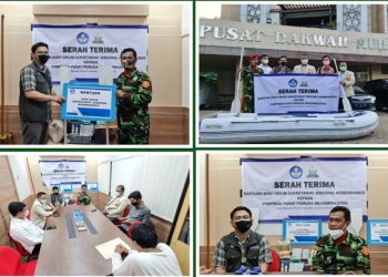 KOKAM PP Pemuda Muhammadiyah Terima Bantuan 5 Perahu Karet dari Kemendikbud