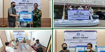 KOKAM PP Pemuda Muhammadiyah Terima Bantuan 5 Perahu Karet dari Kemendikbud