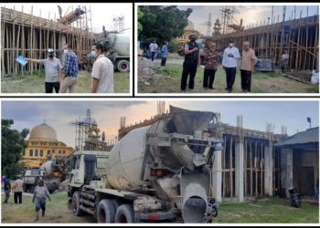 PCM Perumnas Medan II Lakukan Pengecoran Lantai II Gedung Dakwah