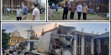 PCM Perumnas Medan II Lakukan Pengecoran Lantai II Gedung Dakwah