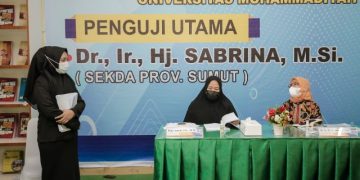 Pengalaman Pertama, Sekda Provsu Jadi Penguji Utama Sidang Meja Hijau Mahasiswa FEB UMSU