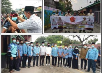Bersama Sejumlah Ormas dan Habib DA, Imran Obos Santuni Anak Yatim Piatu, Bagi Takjil dan Masker
