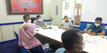 Pejabat di Lingkungan BPBA Mengikuti Rakor Penanganan Satgas Covid-19