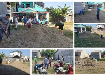 Ranting Muhammadiyah Titi Papan Gotong Royong Bersama Warga Bersihkan Lahan Pembangunan Masjid