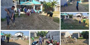 Ranting Muhammadiyah Titi Papan Gotong Royong Bersama Warga Bersihkan Lahan Pembangunan Masjid