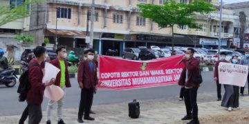 Aksi Tegakkan Marwah IMM di UM Jambi Tuntut Warek 3 Dicopot