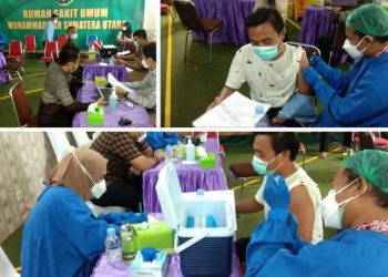 Nakes di RSU Muhammadiyah Sumut Terima Vaksin Booster