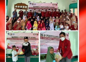 PK IMM FAI UMSU Salurkan Bansos dan Penyuluhan Agama di Desa Klumpang Kebon Deli Serdang