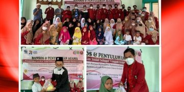 PK IMM FAI UMSU Salurkan Bansos dan Penyuluhan Agama di Desa Klumpang Kebon Deli Serdang