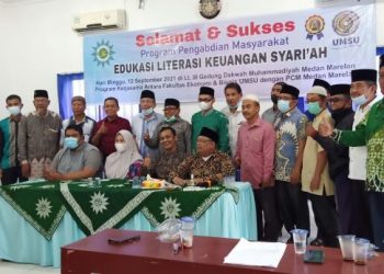FEB UMSU dan PCM Medan Marelan Gelar PPM “Edukasi Literasi Keuangan Syariah”