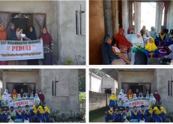 Siswa SDIT Muhammadiyah Manggeng Abdaya Santuni Janda Dhu’afa 3 Anak