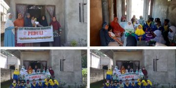 Siswa SDIT Muhammadiyah Manggeng Abdaya Santuni Janda Dhu’afa 3 Anak