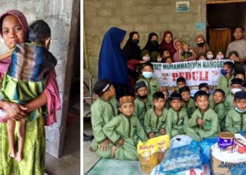 Halimah, Ibu Fakir dan Miliki Anak Cacat Terima Bantuan dari SDIT Muhammadiyah Manggeng