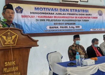 Ketua FGM Beri Motivasi dan Strategi Mendongkrak Jumlah Peserta Didik Baru di SMK Pelayaran Muhammadiyah Tuban