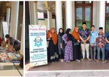 Relawan Literasi AMM Bandar Selamat Buka Pojok Baca di Kaki Masjid
