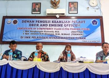 SMK Pelayaran Muhammadiyah Tuban Laksanakan Ujian Keahlian Pelaut Deck and Engine Officer
