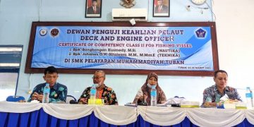 SMK Pelayaran Muhammadiyah Tuban Laksanakan Ujian Keahlian Pelaut Deck and Engine Officer