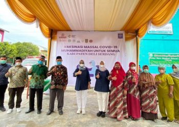 MPKU PP Muhammadiyah Laksanakan Vaksinasi untuk Semua di Percut Sei Tuan