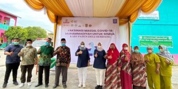 MPKU PP Muhammadiyah Laksanakan Vaksinasi untuk Semua di Percut Sei Tuan