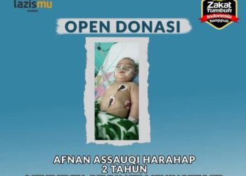 Lazismu Medan Buka Donasi untuk Bantu Anak Penderita Meningitis TB
