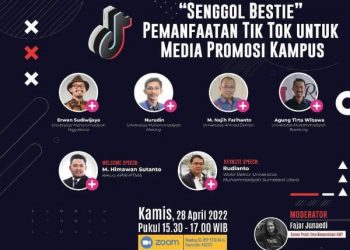 Webinar APIK PTMA, Memanfaatkan Tik Tok untuk Promosi Kampus