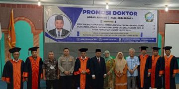 Teliti Surat PWM Sumut terkait Calon DPD RI, WD 1 FISIP UMSU Raih Doktor Komunikasi Islam