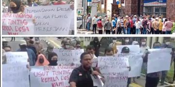 Warga Gohor Lama Demo Tuntut Dugaan Korupsi Dana Desa