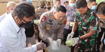 Sambut HUT RI Ke 77, Forkopimda Labuhanbatu Raya Musnahkan Narkotika