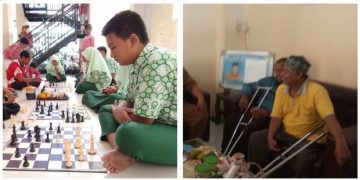 Siswa MTs ‘Aisyiyah 1 Nganjuk Latih Tanding Catur Bersama Komunitas Disfabelitas