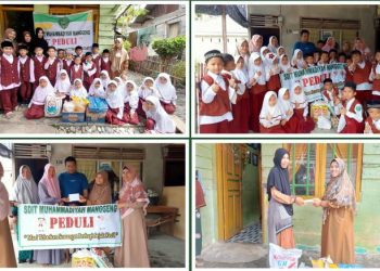 SDIT Muhammadiyah Manggeng Peduli Bantu Janda Miskin 2 Anak