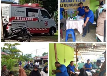 Penuhi Aspirasi Warga , Tim Medis Konsorsium Posko Banjir Langkat Gerak Cepat