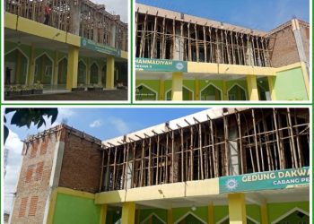 Alhamdulillah, PCM Perumnas Medan II Lanjutkan Pengecoran Lantai III Gedung Dakwah