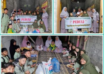 SDIT Muhammadiyah Manggeng Peduli Kunjungi Rumah Yatim di Desa Pante Gelima