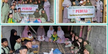 SDIT Muhammadiyah Manggeng Peduli Kunjungi Rumah Yatim di Desa Pante Gelima