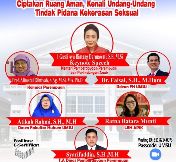 Hadirkan Menteri Pembedayaan Perempuan, Fakultas Hukum UMSU Gelar Seminar Nasional Hari ini