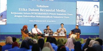UMSU dan Ditreskrimsus Polda Sumut Gelar Talkshow “Etika dalam Bersosial Media”