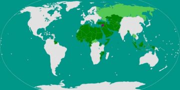 Daftar Negara dengan Persentase Populasi Muslim: Teratas Mauritania (99.9 %), Indonesia Urutan 25 (87.2 %) dan Terendah Vatikan (0 %)