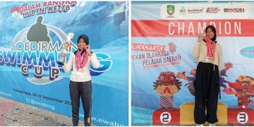 Keren, Chyara Juara Umum POPDA Renang Kota Surakarta